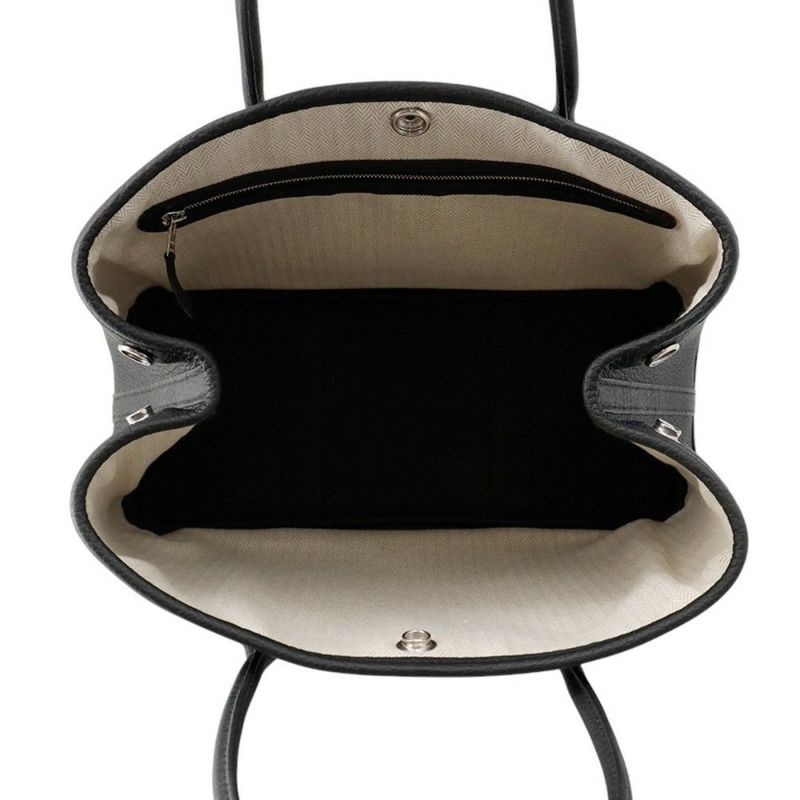 エルメス トートバッグ ガーデンパーティTPM ブラック/シルバー金具 ネゴンダ K刻印 黒