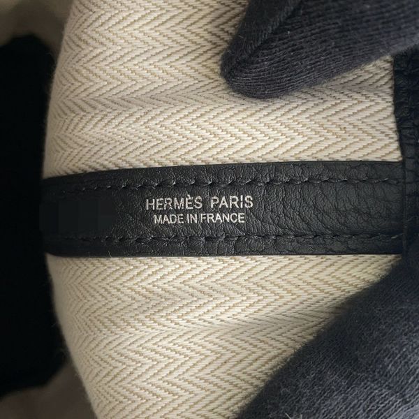 エルメス トートバッグ ガーデンパーティTPM ブラック/シルバー金具 ネゴンダ K刻印 黒