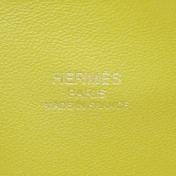 エルメス ボリード1923 ミニ ライム/シルバー金具 シェブルミゾル U刻印 HERMES 2wayショルダー