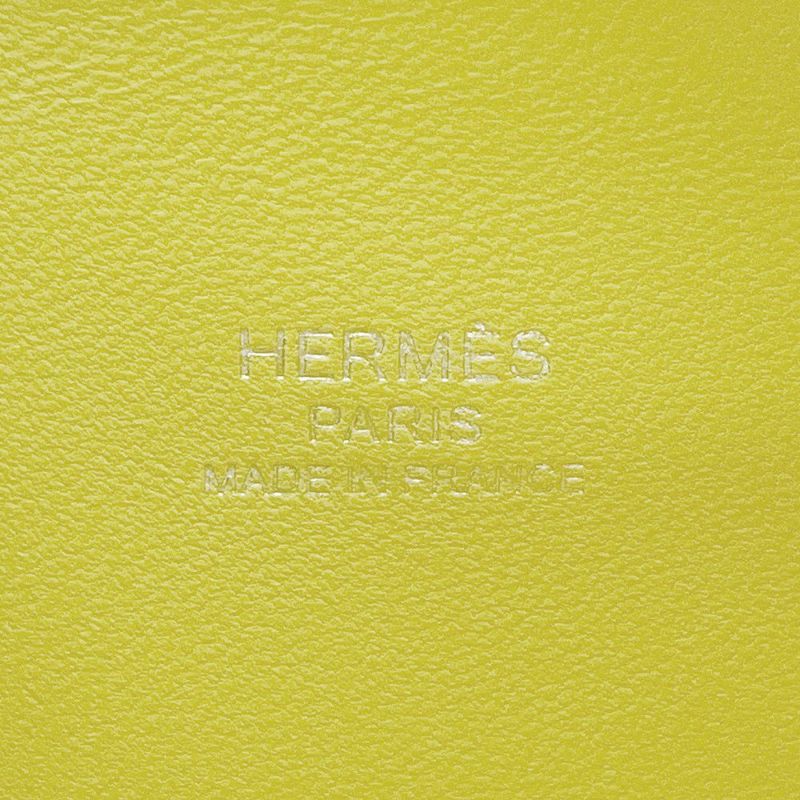 エルメス ボリード1923 ミニ ライム/シルバー金具 シェブルミゾル U刻印 HERMES 2wayショルダー