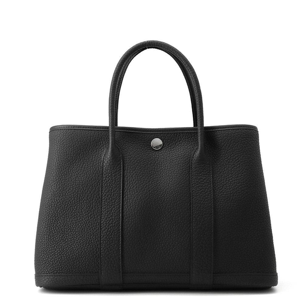 エルメス トートバッグ ガーデンパーティTPM ブラック/シルバー金具 ネゴンダ K刻印 黒