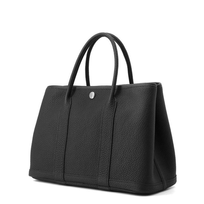 エルメス トートバッグ ガーデンパーティTPM ブラック/シルバー金具 ネゴンダ K刻印 黒