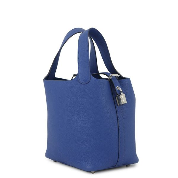 エルメス ハンドバッグ ピコタンロックPM ブルーフランス/シルバー金具 トリヨンモーリス Z刻印