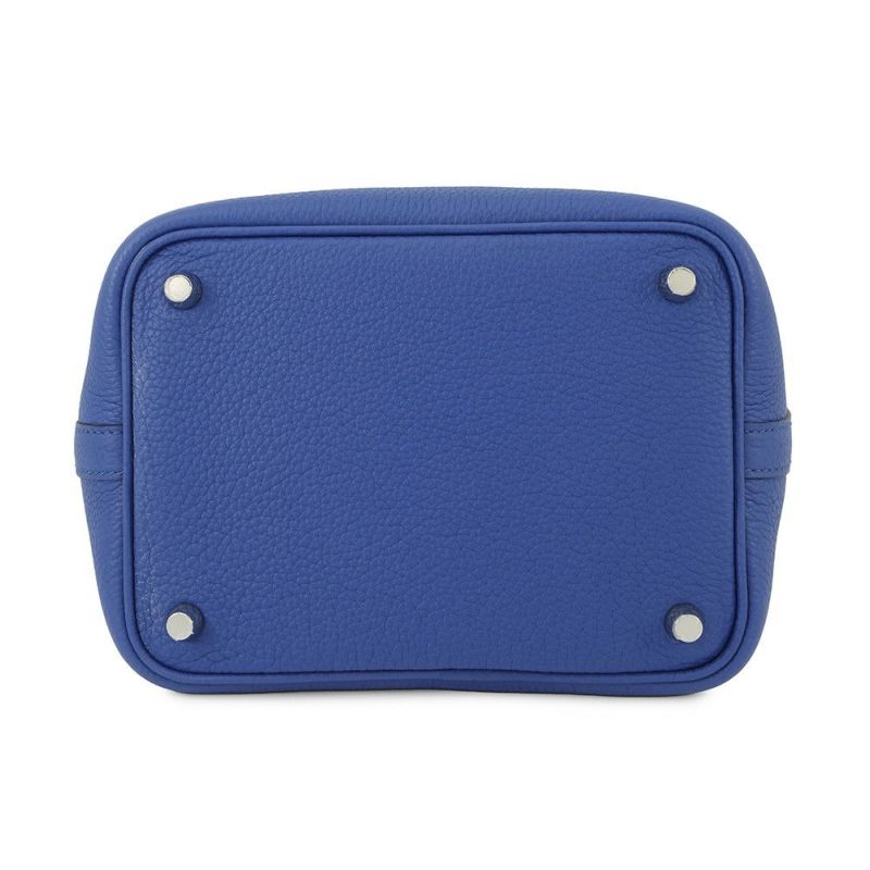 エルメス ハンドバッグ ピコタンロックPM ブルーフランス/シルバー金具 トリヨンモーリス Z刻印