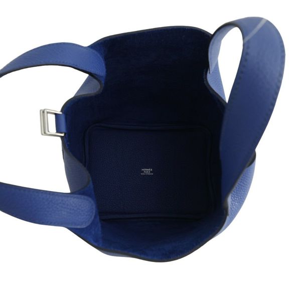 エルメス ハンドバッグ ピコタンロックPM ブルーフランス/シルバー金具 トリヨンモーリス Z刻印