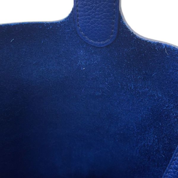 エルメス ハンドバッグ ピコタンロックPM ブルーフランス/シルバー金具 トリヨンモーリス Z刻印