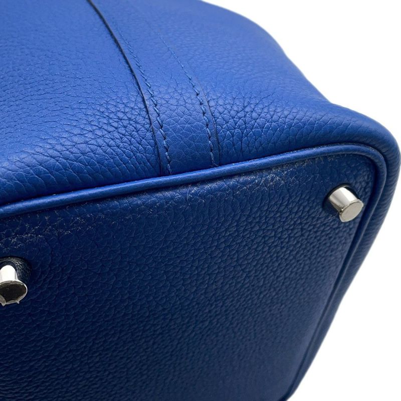 エルメス ハンドバッグ ピコタンロックPM ブルーフランス/シルバー金具 トリヨンモーリス Z刻印
