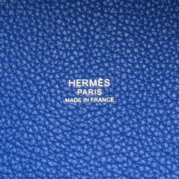 エルメス ハンドバッグ ピコタンロックPM ブルーフランス/シルバー金具 トリヨンモーリス Z刻印