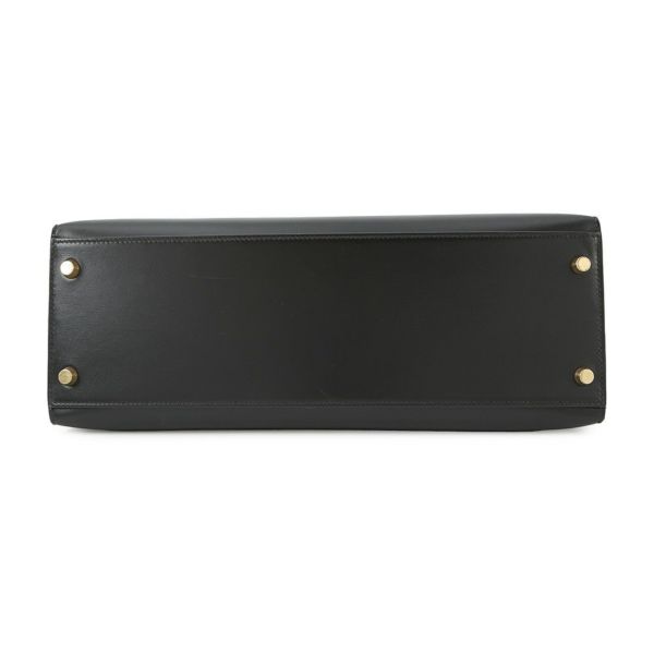 エルメス ハンドバッグ ケリー32 外縫い ブラック/ゴールド金具 ボックスカーフ □C刻印 2wayショルダー 黒