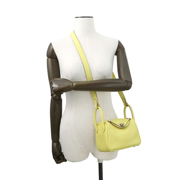 エルメス リンディ ミニ リモンチェッロ/シルバー金具 トリヨンクレマンス B刻印 2wayショルダー