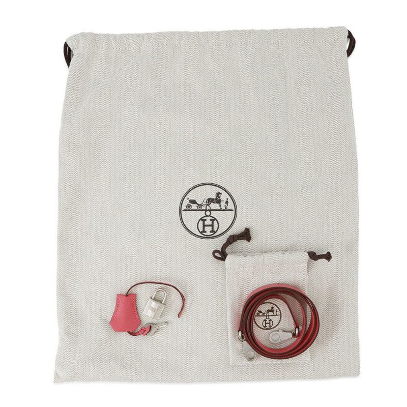 エルメス ハンドバッグ ケリー25 外縫い ローズリップスティック/シルバー金具 シェブルミゾル Y刻印 2wayショルダー