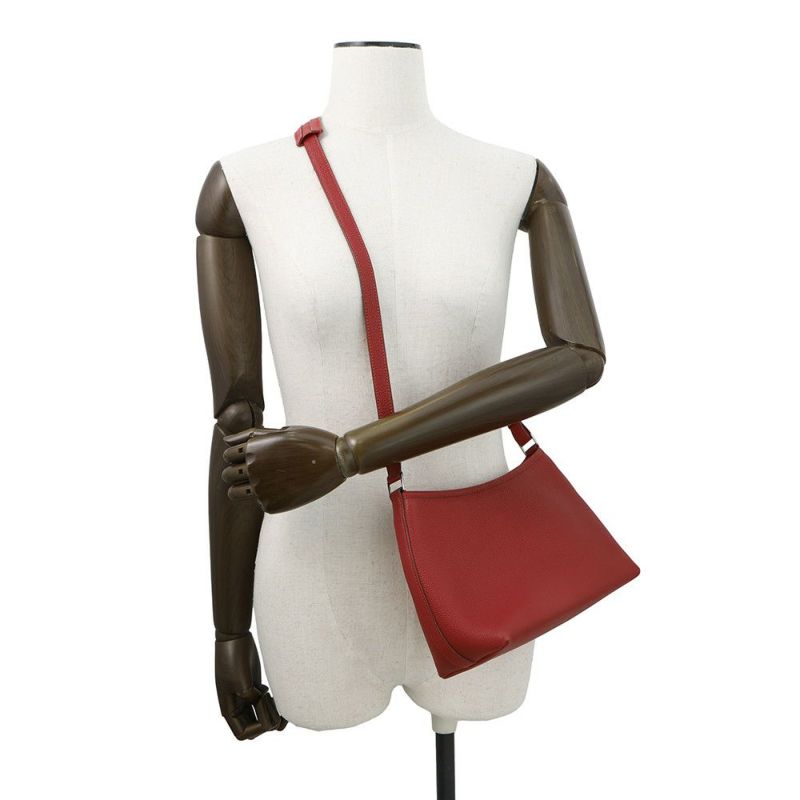 エルメス ショルダーバッグ ベルランゴPM ルージュヴィフ/シルバー金具 トゴ □C刻印