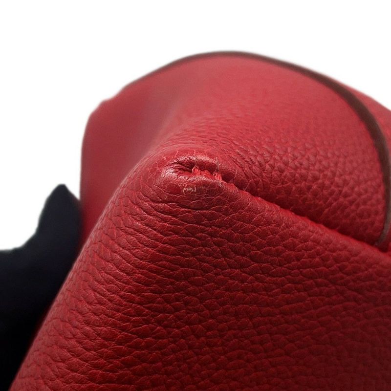 エルメス ショルダーバッグ ベルランゴPM ルージュヴィフ/シルバー金具 トゴ □C刻印