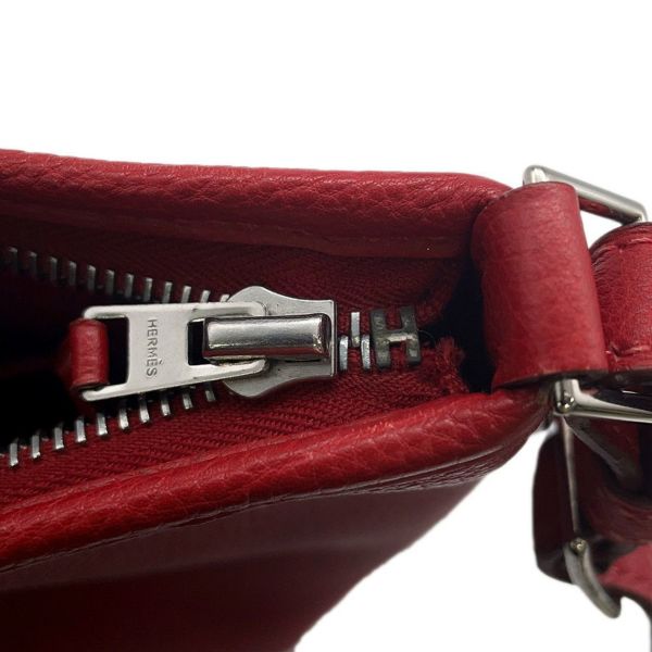 エルメス ショルダーバッグ ベルランゴPM ルージュヴィフ/シルバー金具 トゴ □C刻印