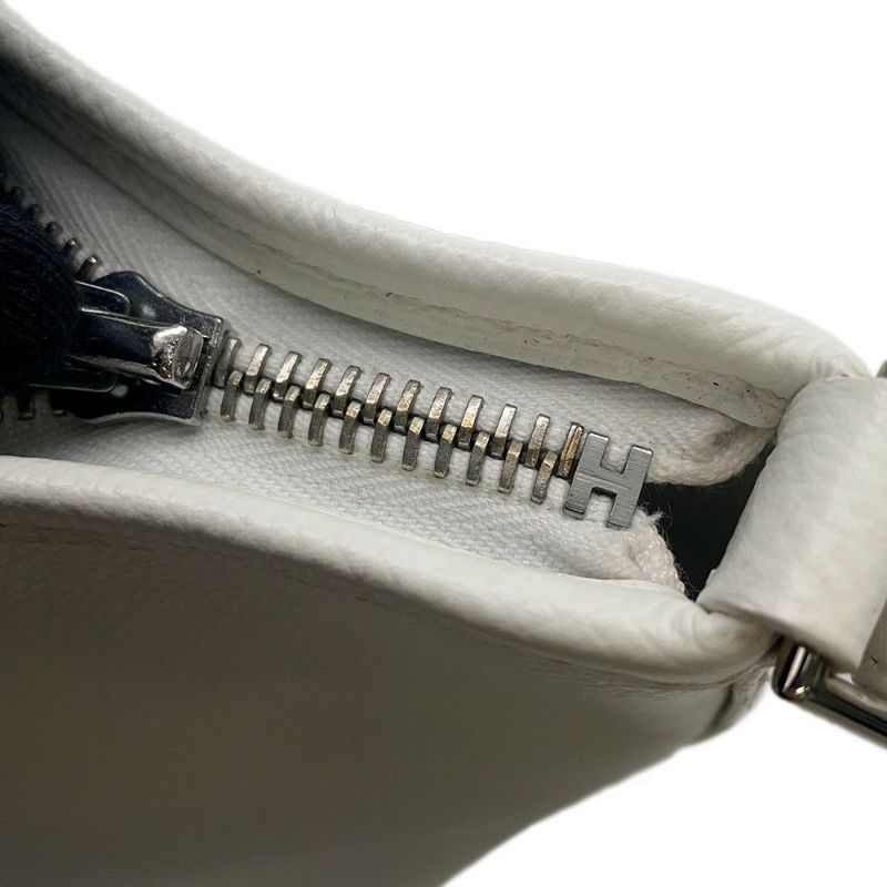 エルメス ショルダーバッグ ベルランゴPM ホワイト/シルバー金具 エプソン □B刻印 HERMES 白