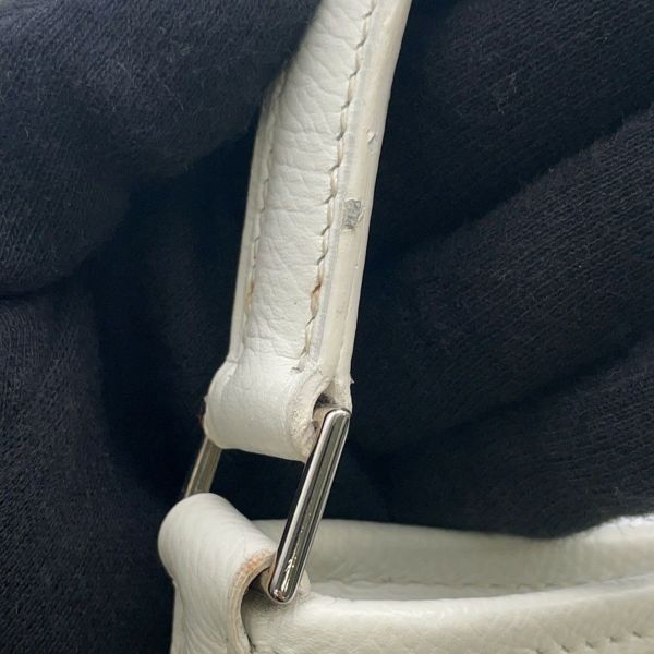 エルメス ショルダーバッグ ベルランゴPM ホワイト/シルバー金具 エプソン □B刻印 HERMES 白
