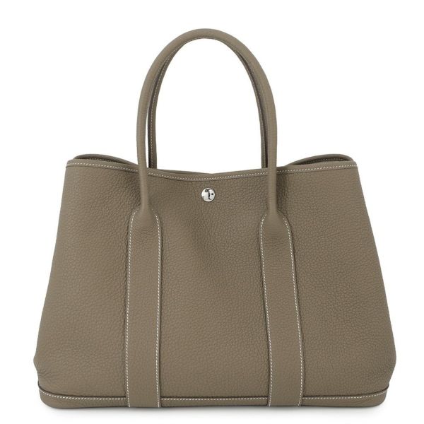 エルメス トートバッグ ガーデンパーティPM エトゥープ/シルバー金具 ネゴンダ W刻印