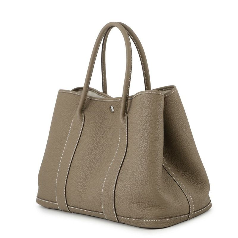 エルメス トートバッグ ガーデンパーティPM エトゥープ/シルバー金具 ネゴンダ W刻印