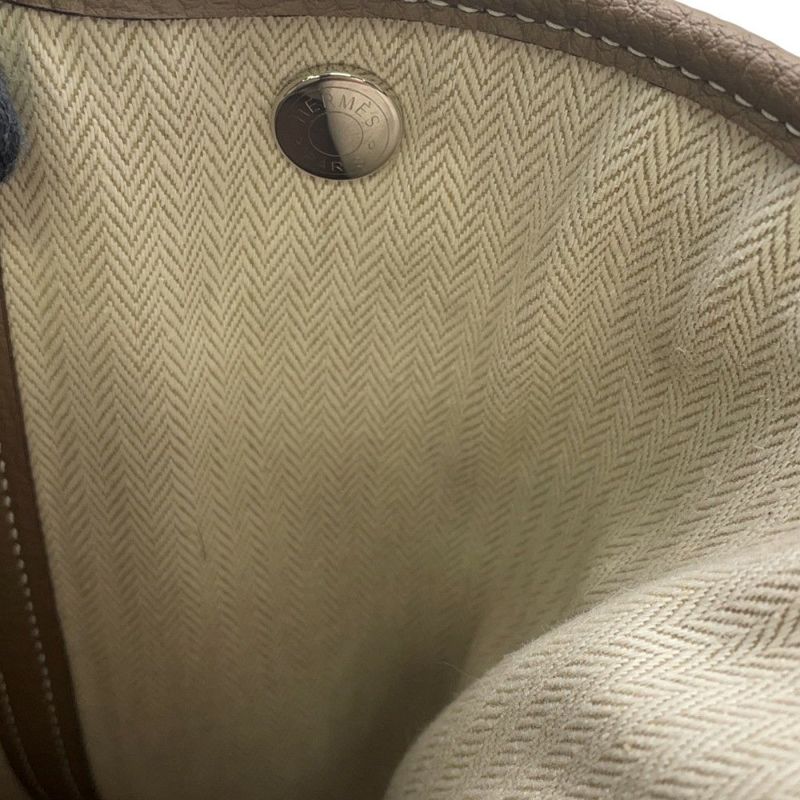 エルメス トートバッグ ガーデンパーティPM エトゥープ/シルバー金具 ネゴンダ W刻印