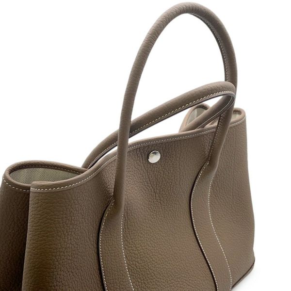 エルメス トートバッグ ガーデンパーティPM エトゥープ/シルバー金具 ネゴンダ W刻印