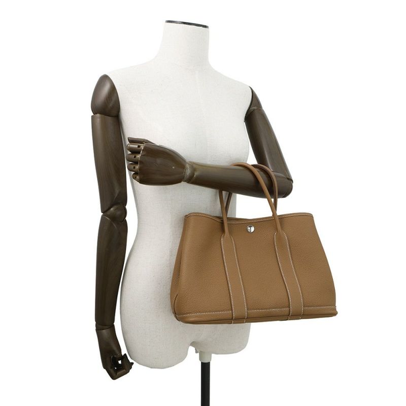 エルメス トートバッグ ガーデンパーティTPM ゴールド/シルバー金具 ネゴンダ W刻印