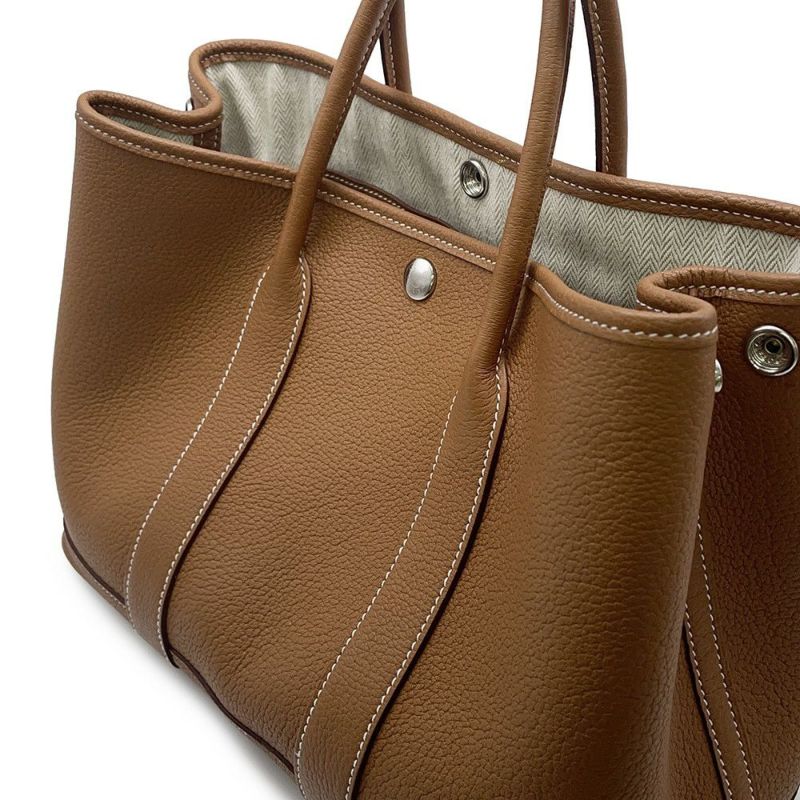 エルメス トートバッグ ガーデンパーティTPM ゴールド/シルバー金具 ネゴンダ W刻印