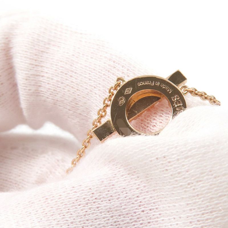 エルメス ネックレス フィネス ペンダント ダイヤモンド 17P 計0.46ct K18PGピンクゴールド HERMES ジュエリー