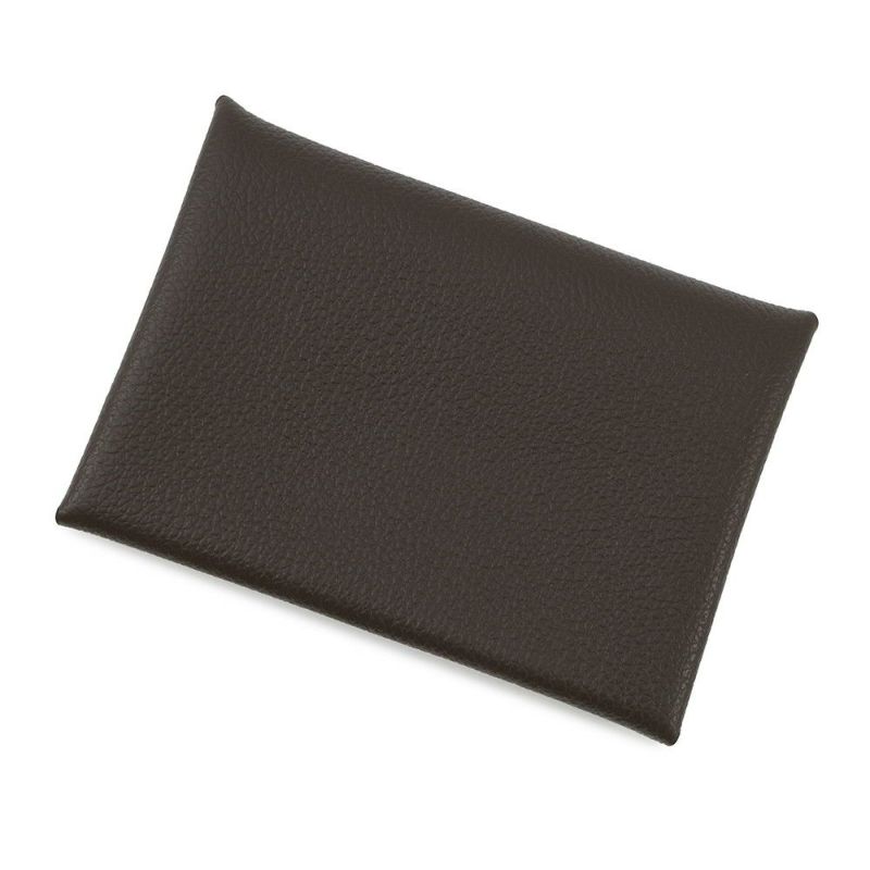 エルメス コインケース カルヴィ デュオ モカ/シルバー金具 エバーカラー B刻印 HERMES 財布