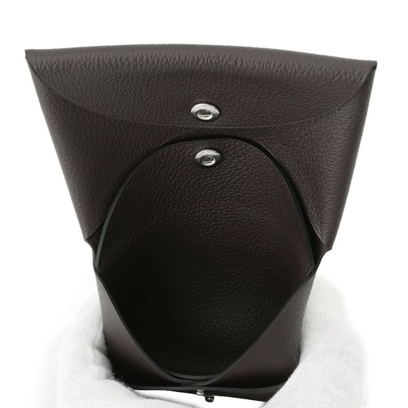 エルメス コインケース カルヴィ デュオ モカ/シルバー金具 エバーカラー B刻印 HERMES 財布