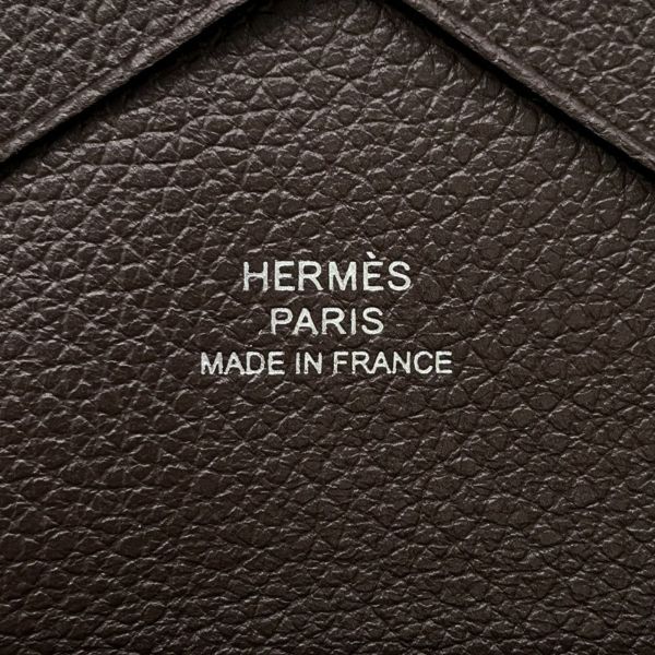 エルメス コインケース カルヴィ デュオ モカ/シルバー金具 エバーカラー B刻印 HERMES 財布