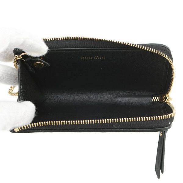 ミュウミュウ コインケース マテラッセ レザー 5PP026 Miu Miu キーケース
