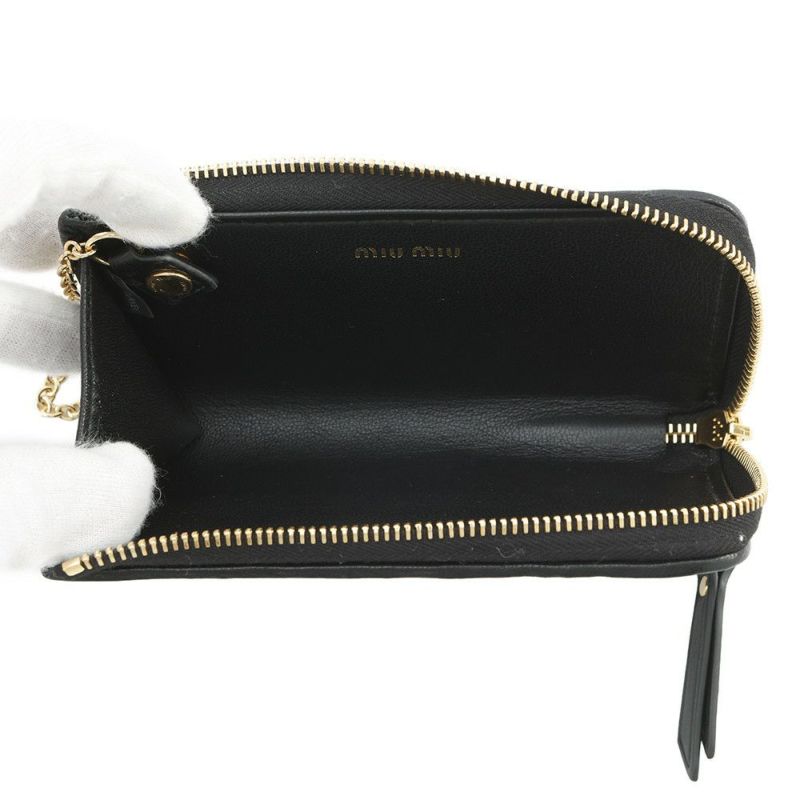 ミュウミュウ コインケース マテラッセ レザー 5PP026 Miu Miu キーケース
