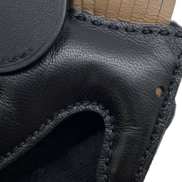 エルメス バッグチャーム ロデオPM ペガサス ブラック/エトゥープ ラムスキン W刻印 黒