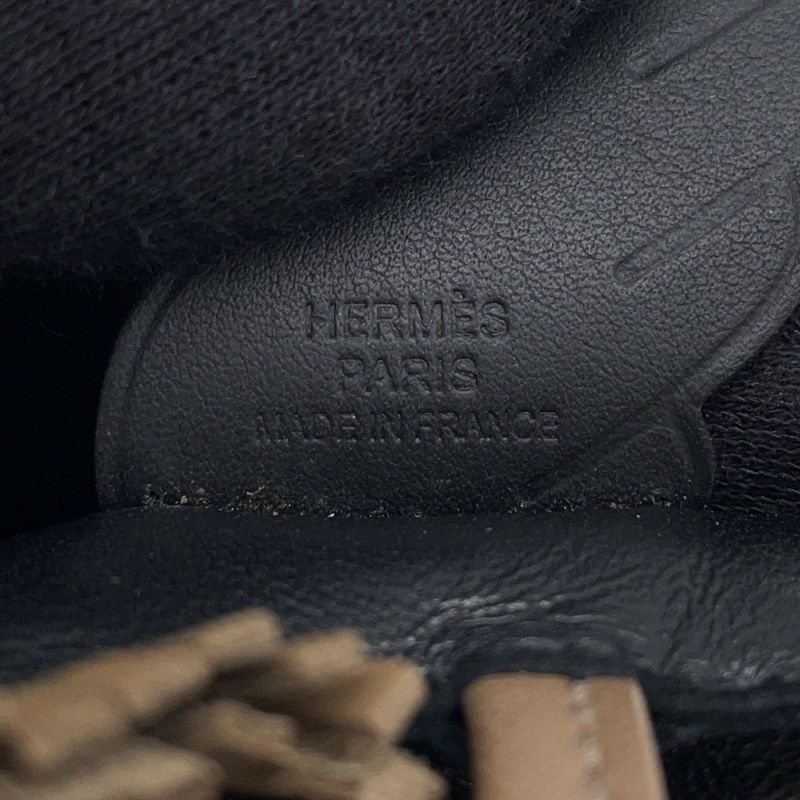 エルメス バッグチャーム ロデオPM ペガサス ブラック/エトゥープ ラムスキン W刻印 黒