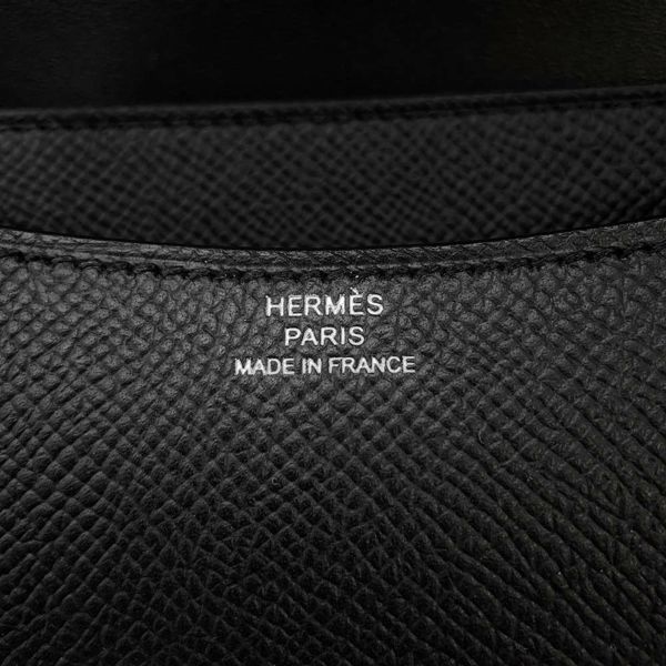 エルメス ミニ コンスタンス3 ミロワール ブラック/シルバー金具 エプソン W刻印 HERMES 黒