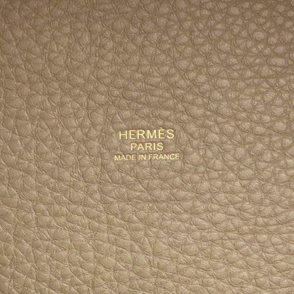 エルメス ハンドバッグ ピコタンロックMM ベージュマルファ/ゴールド金具 トリヨンクレマンス W刻印