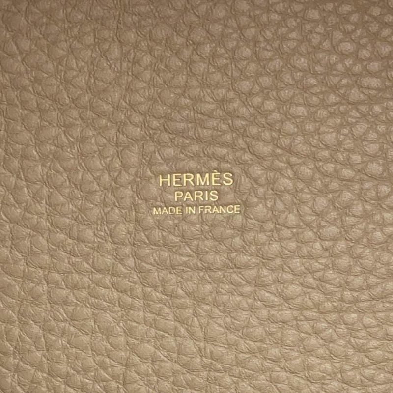 エルメス ハンドバッグ ピコタンロックMM ベージュマルファ/ゴールド金具 トリヨンクレマンス W刻印