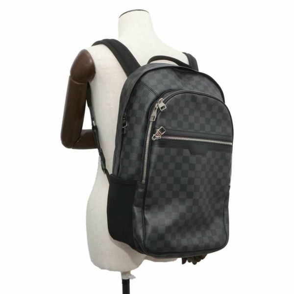 ルイヴィトン リュック ダミエ・グラフィット ミカエル N58024 LOUIS VUITTON バックパック 黒 ブラック