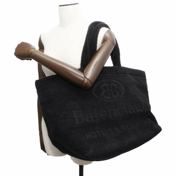 バレンシアガ トートバッグ ジャンボ ラージ タオルファブリック 743152 BALENCIAGA バッグ 黒