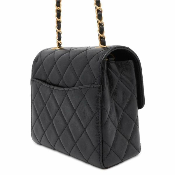 シャネル チェーンショルダーバッグ ミニ マトラッセ ココマーク カーフレザー AS3648 CHANEL バッグ 黒