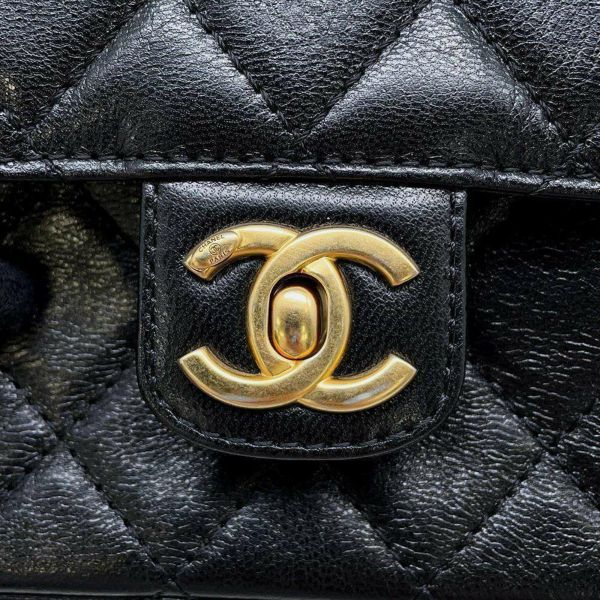 シャネル チェーンショルダーバッグ ミニ マトラッセ ココマーク カーフレザー AS3648 CHANEL バッグ 黒