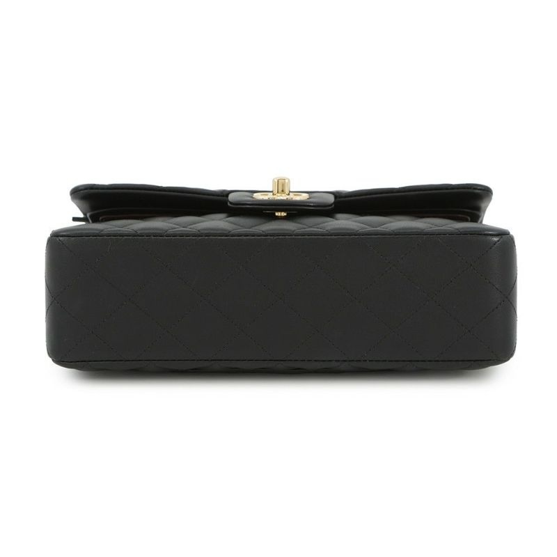 シャネル チェーンショルダーバッグ マトラッセ23 ココマーク ダブルチェーン ラムスキン A01113 CHANEL 黒