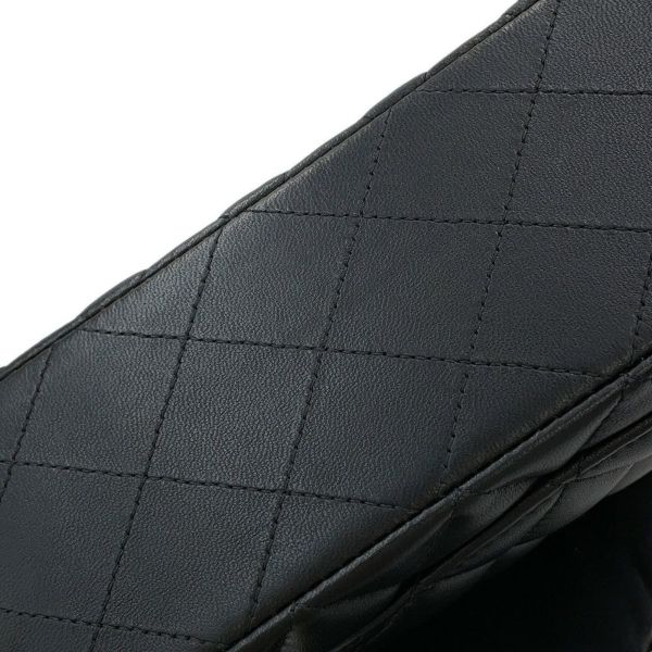 シャネル チェーンショルダーバッグ マトラッセ23 ココマーク ダブルチェーン ラムスキン A01113 CHANEL 黒