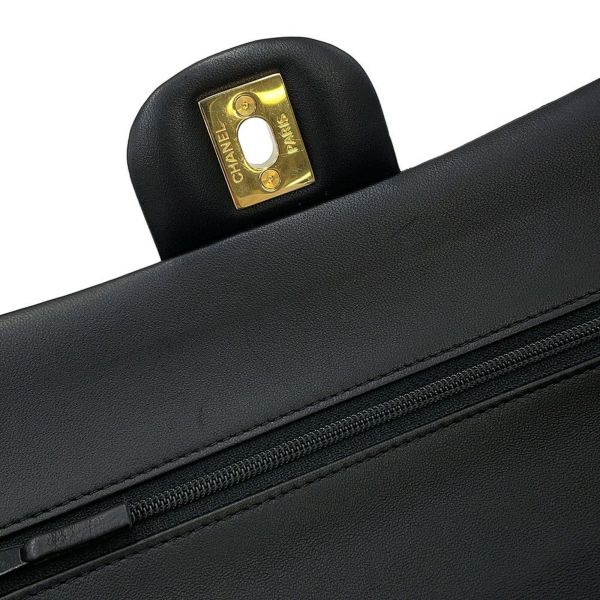 シャネル チェーンショルダーバッグ マトラッセ23 ココマーク ダブルチェーン ラムスキン A01113 CHANEL 黒