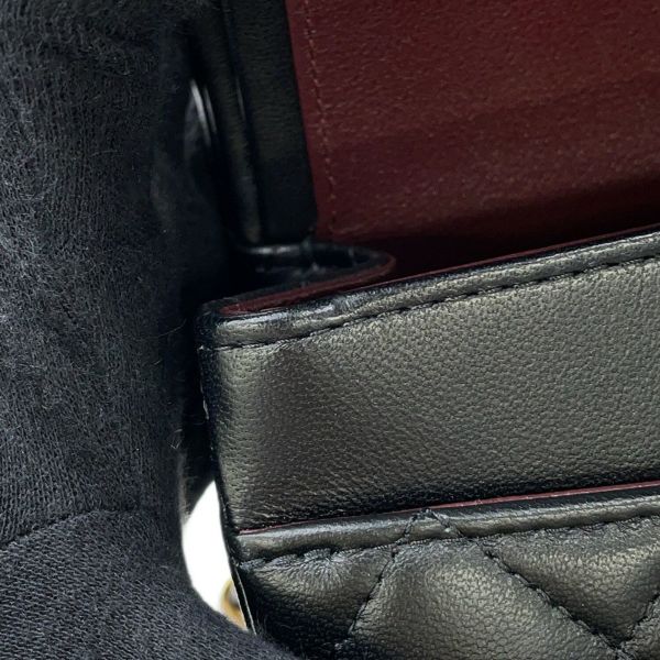 シャネル チェーンショルダーバッグ マトラッセ23 ココマーク ダブルチェーン ラムスキン A01113 CHANEL 黒