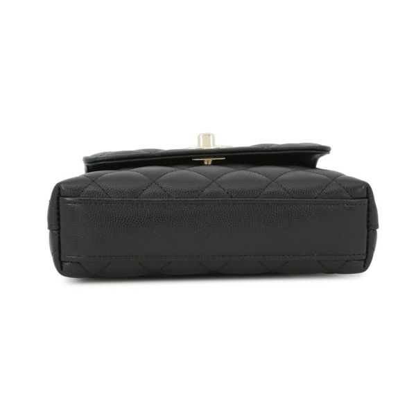 シャネル ハンドバッグ マトラッセ ココハンドル ミニミニ キャビアスキン AP4244 2way 黒