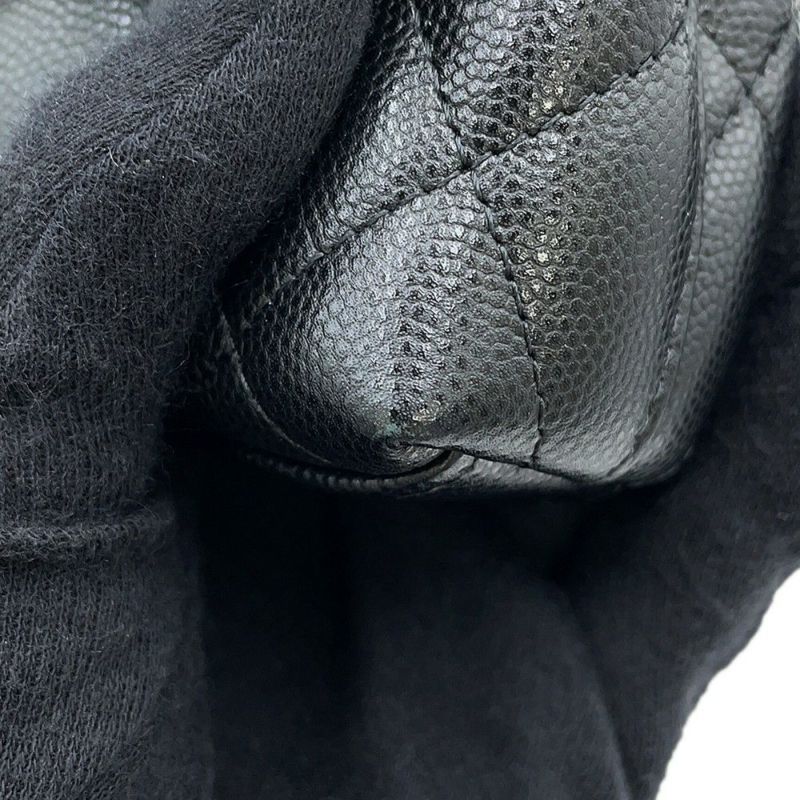 シャネル ハンドバッグ マトラッセ ココハンドル ミニミニ キャビアスキン AP4244 2way 黒