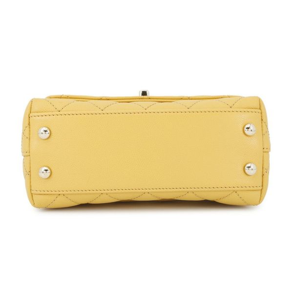 シャネル ハンドバッグ ココマーク ココハンドル マトラッセ ミニ キャビアスキン リザード AS2215 CHANEL 2way