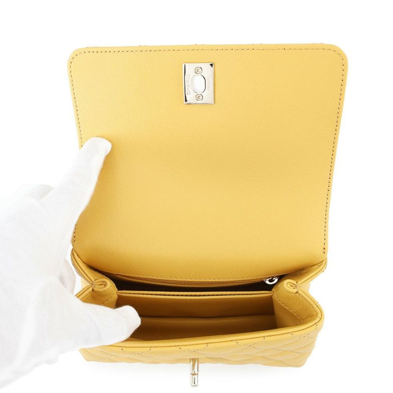 シャネル ハンドバッグ ココマーク ココハンドル マトラッセ ミニ キャビアスキン リザード AS2215 CHANEL 2way