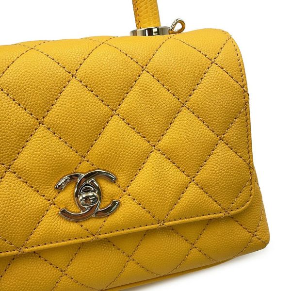 シャネル ハンドバッグ ココマーク ココハンドル マトラッセ ミニ キャビアスキン リザード AS2215 CHANEL 2way